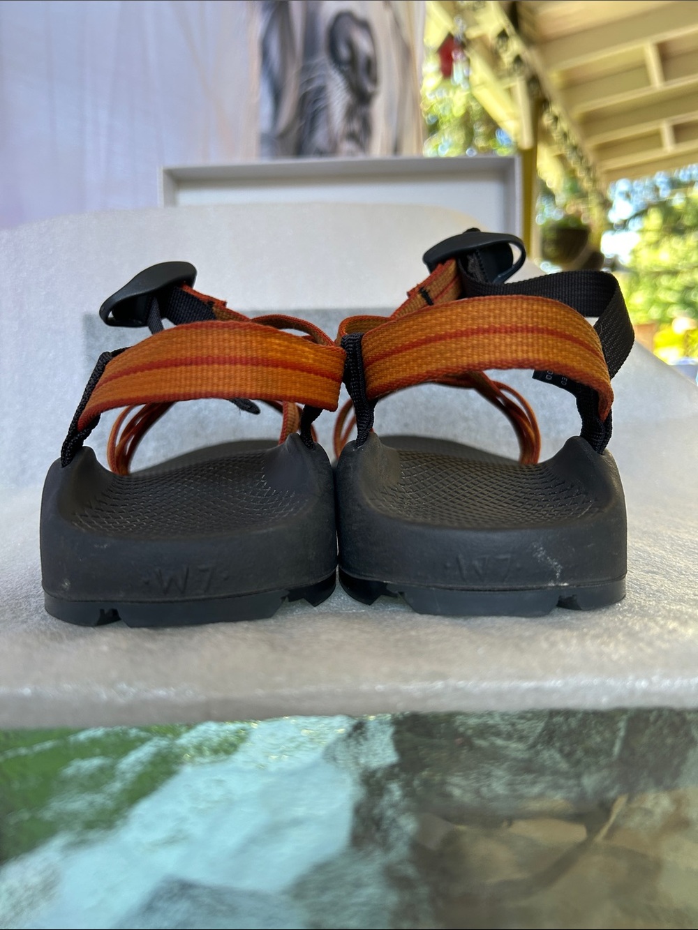 Chaco Orange and Black Z Sandals - Picture 3 of 8